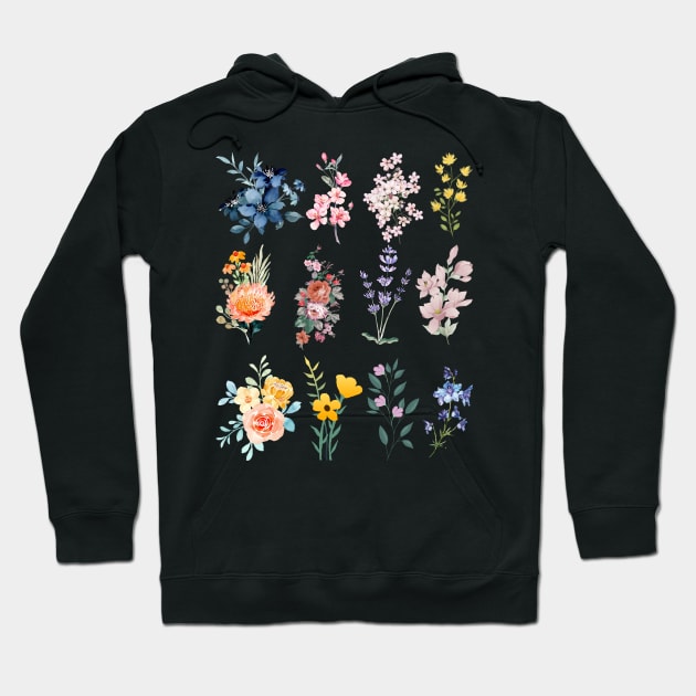 Colourful Flowers Hoodie by Bestworker